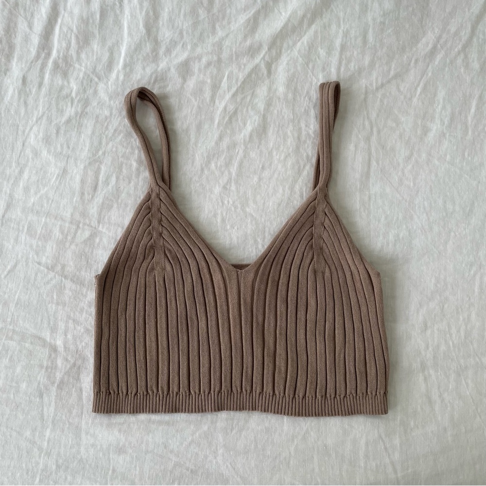 brown knit tank/brami